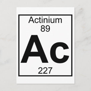 Carte Postale Élément 089 - Ac - Actinium (Complet)