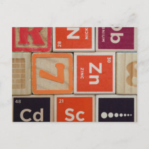 Carte Postale Éléments périodiques Zinc Science