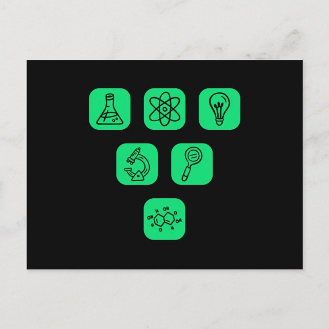 Carte Postale Éléments scientifiques (Devant)