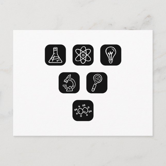 Carte Postale Éléments scientifiques (Devant)