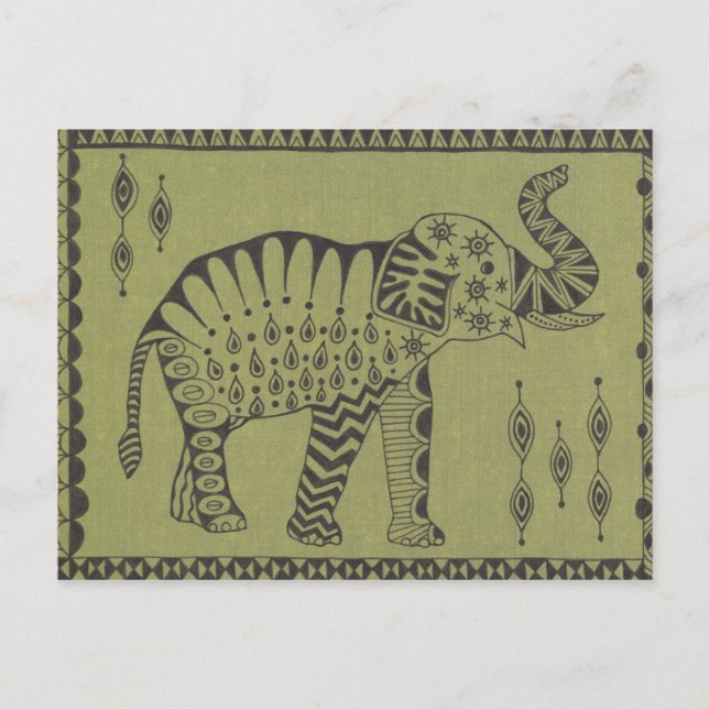 Carte Postale Eléphant africain (Devant)