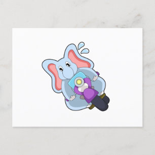 Carte Postale Elephant as Biker with Motorcycle.PNG