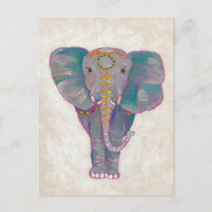 Carte Postale Eléphant asiatique zen