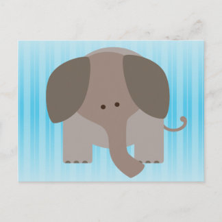 Carte Postale Eléphant Brown mignon