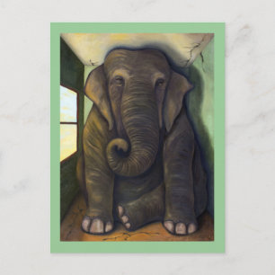 Carte Postale Eléphant Dans La Chambre