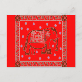Carte Postale Eléphant d'art hindi