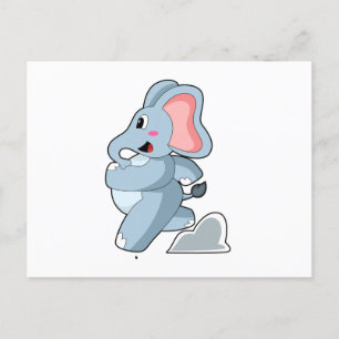Carte Postale Éléphant en coureur