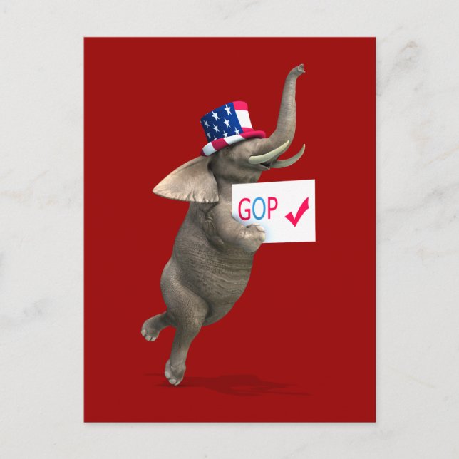Carte Postale Eléphant GOP (Devant)