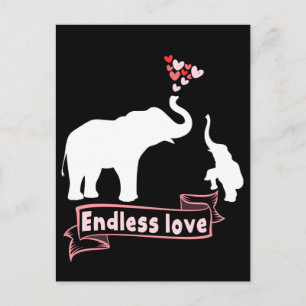 Carte Postale Elephant Maman Enfants mignonne maman