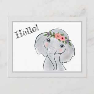 Carte Postale Eléphant mignon