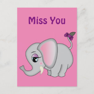 Carte Postale Eléphant mignon