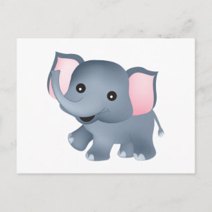 Carte Postale Eléphant mignon