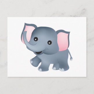 Carte Postale Éléphant Mignon