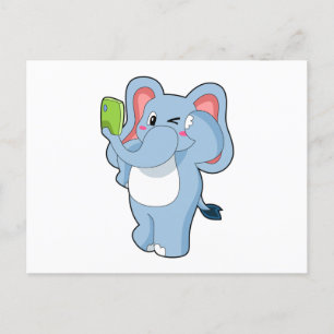 Carte Postale Elephant Mobile