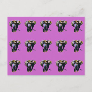 Carte Postale Eléphant Pop Art