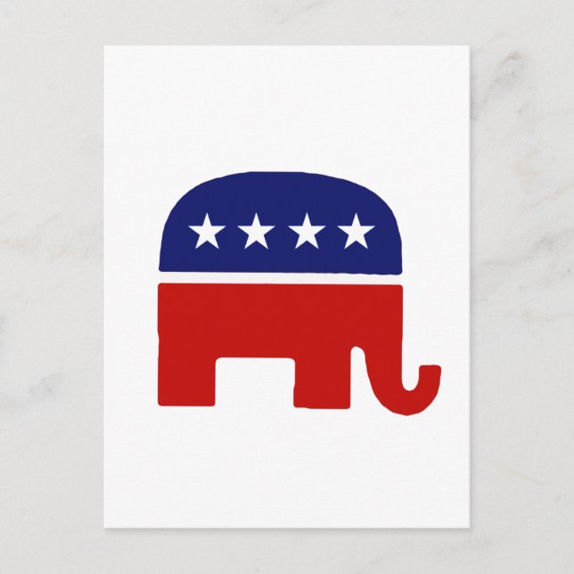 Carte Postale Eléphant républicain / Eléphant GOP (Devant)