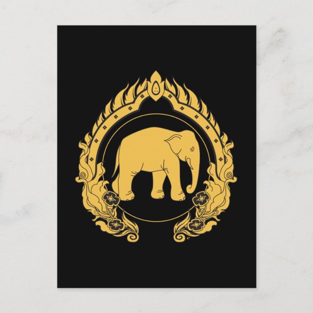 Carte Postale Elephant thaïlandais (Devant)