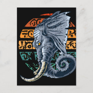 Carte Postale Elephantopus Elephant Tentacle Trunk Lovecraft