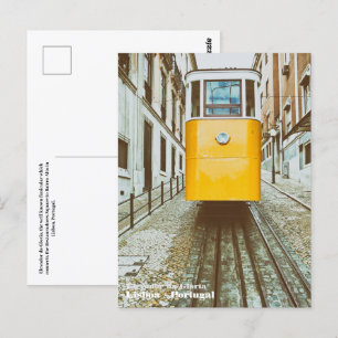 Carte Postale Elevador da Gloria. Lisbonne, Portugal.