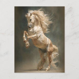 Carte Postale Élevage de découpage Cheval Palomino