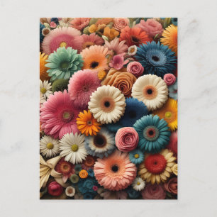 Carte Postale Élever votre espace coloré Gerbera Daisy Floral