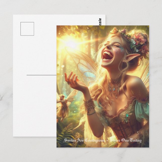 Carte Postale Elf Laughf (Devant / Derrière)