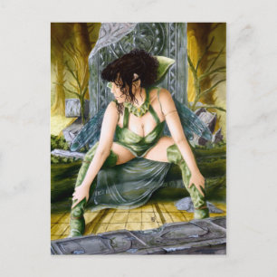 Carte Postale Elfe ailé de libellules