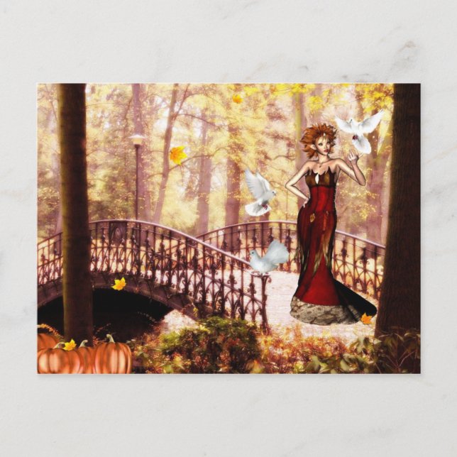 Carte postale elfe splendeur automne (Devant)