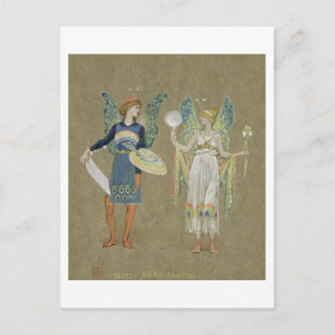 Carte Postale Elfes et peintres de fées, de "The Snowman" 1899