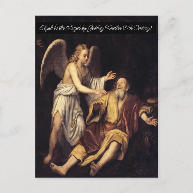 Carte Postale Elijah et l'ange (Devant)