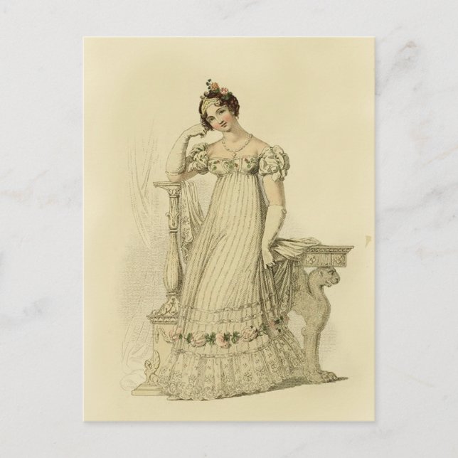 Carte Postale Elinor, d'inspiration Jane Austen, crème pour les  (Devant)