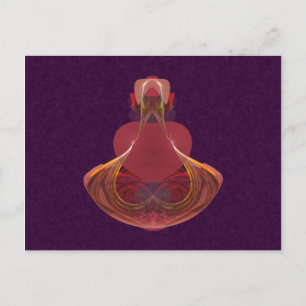 Carte Postale Élixir de fractale de bouteille de philtre d'amour