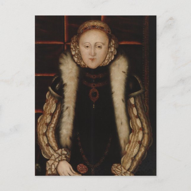 Carte Postale Elizabeth I Circa 1560 (Devant)