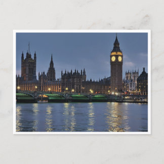 Carte Postale Elizabeth Tower et Westminster Bridge Londres Roya