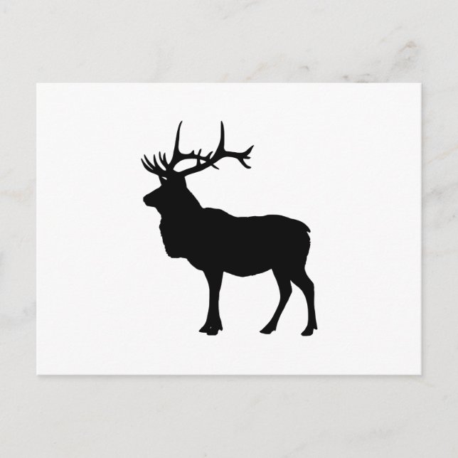 Carte Postale Elk Silhouette (Devant)