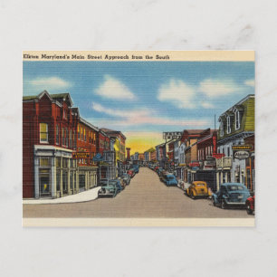 Carte Postale Elkton Maryland, Main Street Vintage