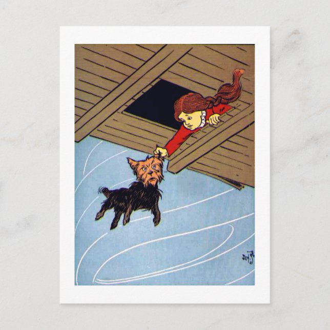 Carte Postale Elle A Pris Toto Par L'Oreille (Devant)