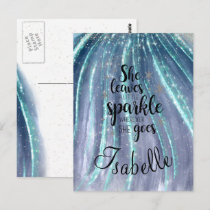 Carte Postale Elle Feuille Un Peu Étincelante Luxe Personnalisée