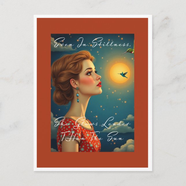 Carte Postale Elle Glisse Plus Fort Que Le Soleil (Devant)