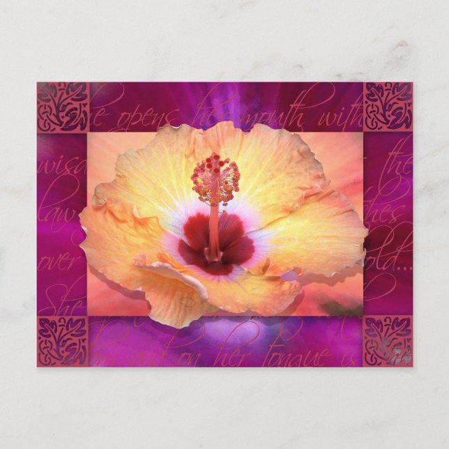 Carte Postale Elle ouvre la bouche avec sagesse (Devant)