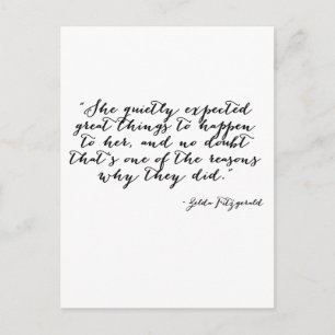 Carte Postale Elle s'attendait tranquillement à de grandes chose