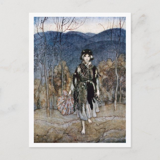 Carte Postale Elle s'en alla, s'en alla, et partit (Devant)