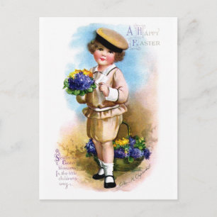 Carte Postale Ellen H. Clapsaddle : Enfant avec Forget-me-not