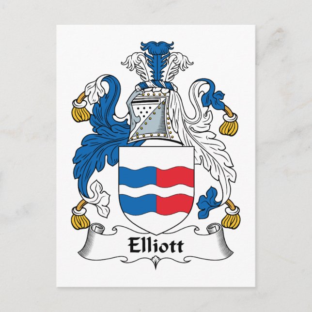 Carte Postale Elliott Family Crest (Devant)