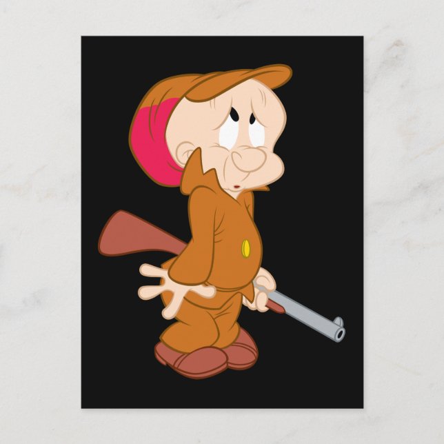 Carte Postale ELMER FUDD™ | Pose effrayée (Devant)