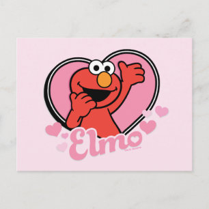 Carte Postale Elmo dans la Saint-Valentin cœur