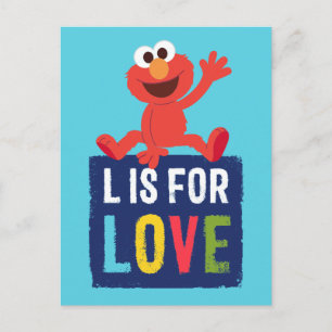 Carte Postale Elmo   L est pour l'amour