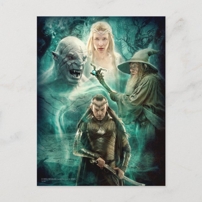 Carte Postale ELROND™, Azog, Galadriel & Gandalf Graphic (Devant)
