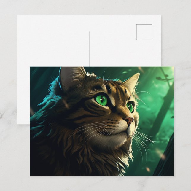 Carte postale Elusive Felines (Devant / Derrière)