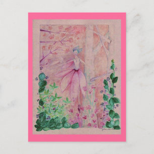 Carte Postale elve de cyclamen
